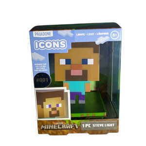 Paladone Minecraft Steve Icon Light Collectible Figure Minecraft Bedroom Decor